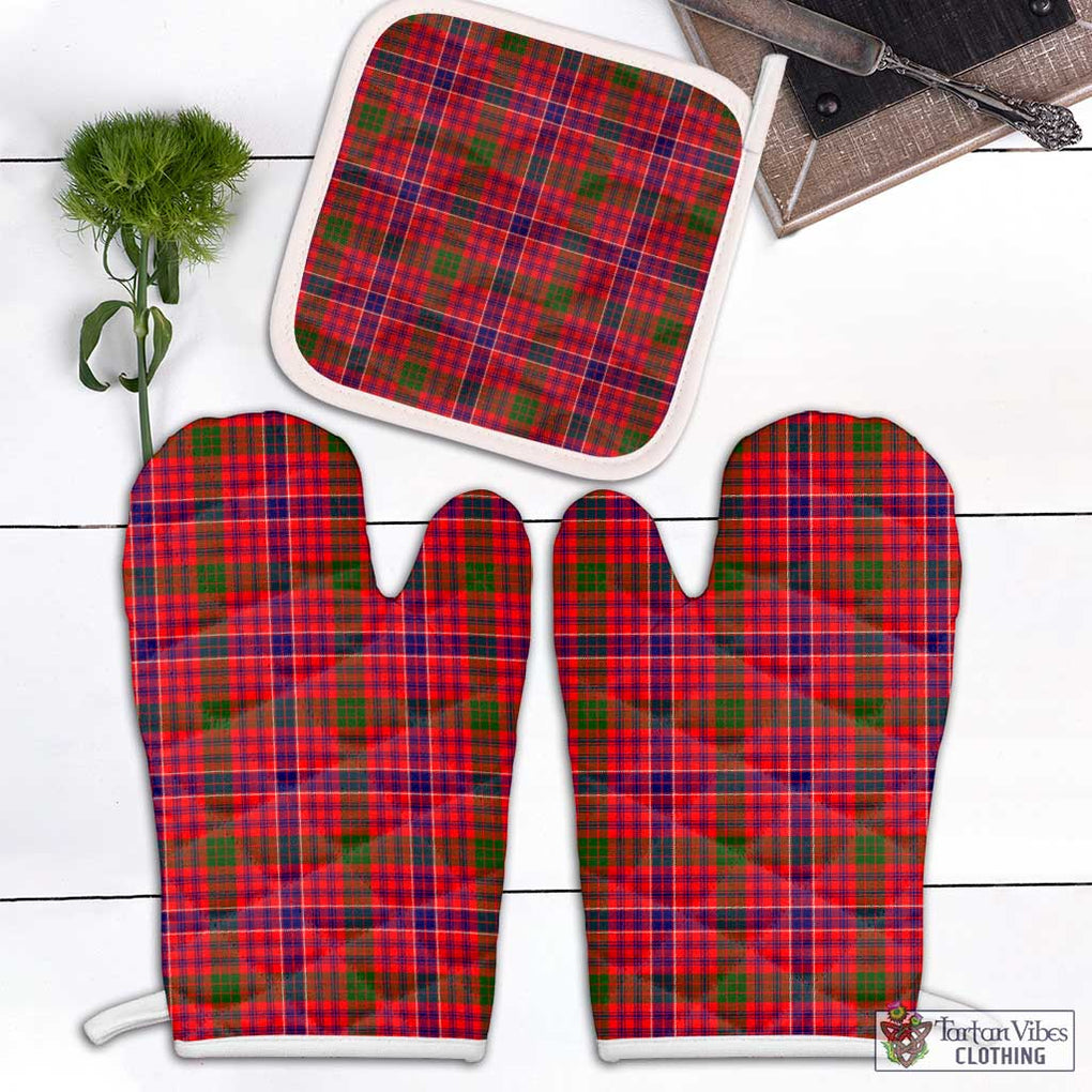 McRow Tartan Combo Oven Mitt & Pot-Holder Combo 2 Oven Mitt & 1 Pot-Holder Black - Tartan Vibes Clothing