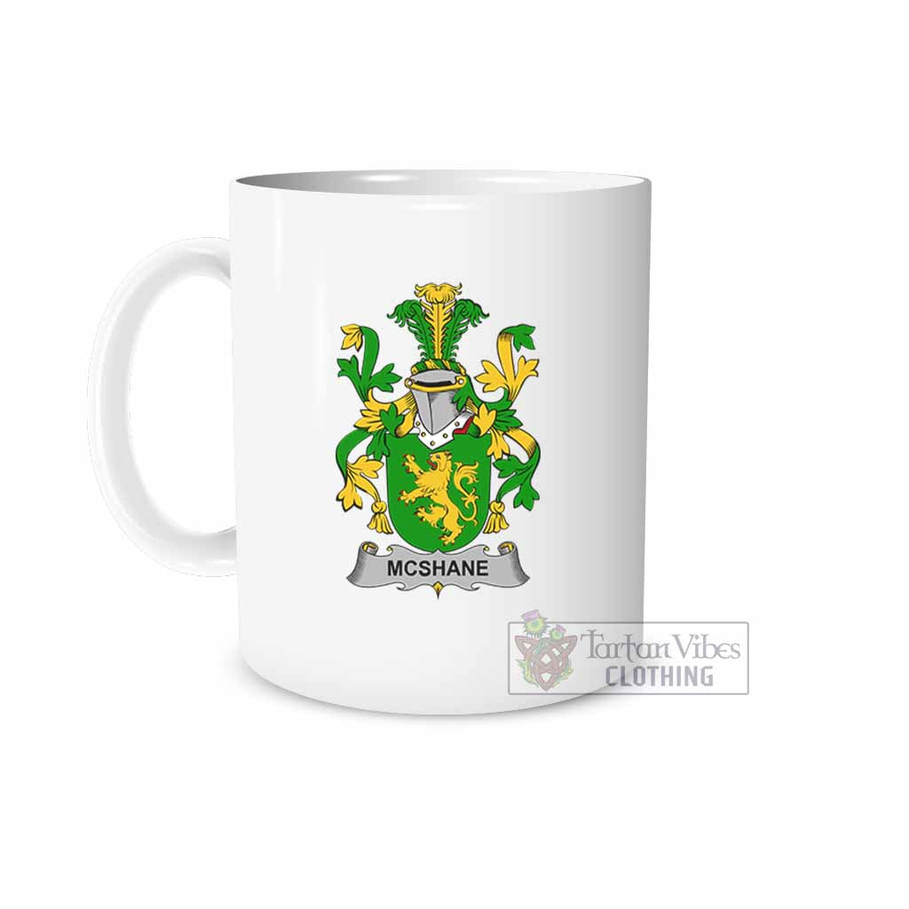 McShane Irish Clan Coat of Arms Ceramic Mug White - 2D-tartanvibesclothing