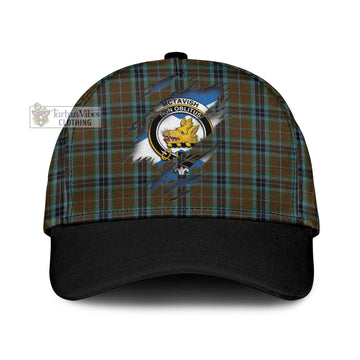 Tartan Vibes Clothing McTavish Hunting Tartan Classic Cap with Family Crest In Me Style