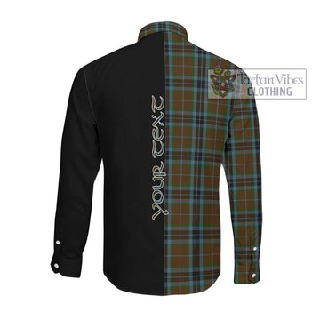 McTavish Hunting Tartan Long Sleeve Button Shirt with Family Crest and Half Of Me Style Men's Shirt - Tartanvibesclothing Shop