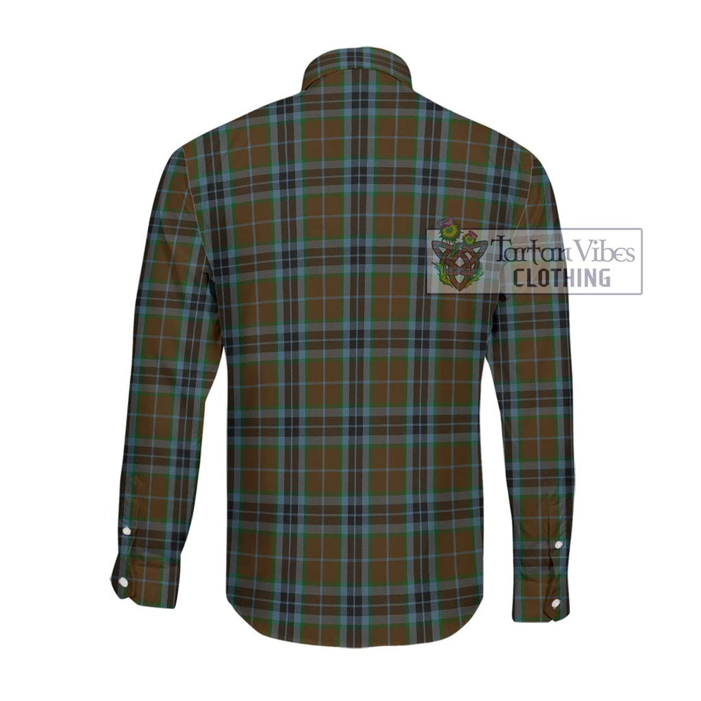 McTavish Hunting Tartan Long Sleeve Button Shirt with Family Crest DNA In Me Style - Tartanvibesclothing Shop