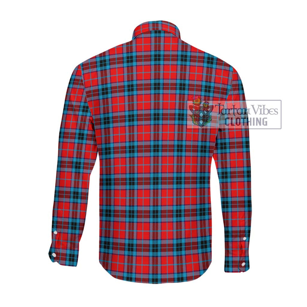 McTavish Modern Tartan Long Sleeve Button Shirt with Family Crest DNA In Me Style - Tartanvibesclothing Shop