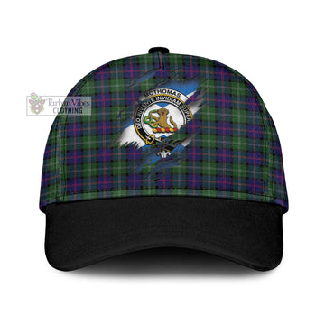 Tartan Vibes Clothing McThomas Modern Tartan Classic Cap with Family Crest In Me Style
