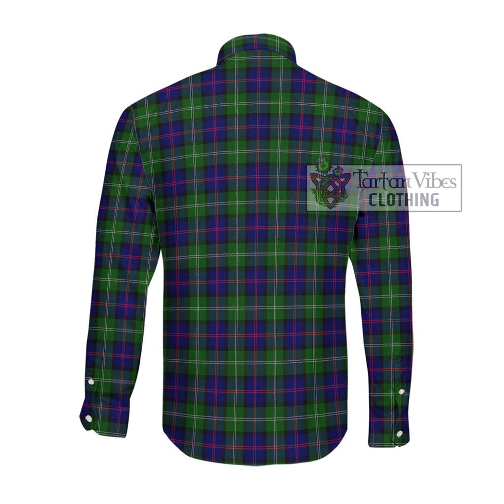 McThomas Modern Tartan Long Sleeve Button Shirt with Family Crest DNA In Me Style - Tartanvibesclothing Shop