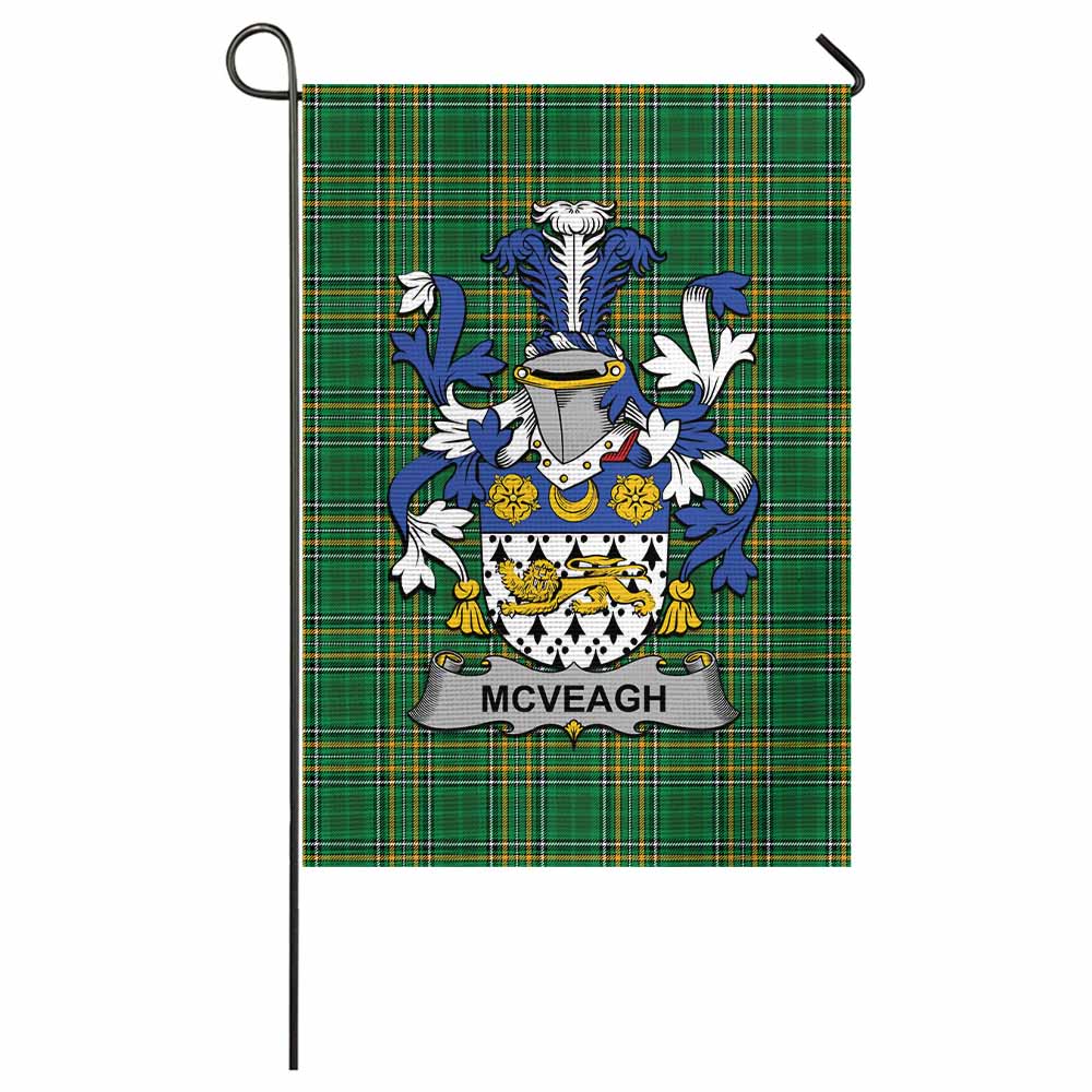 McVeagh Irish Clan Tartan Flag with Coat of Arms
