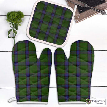 McWilliam Hunting Tartan Combo Oven Mitt & Pot-Holder Combo 2 Oven Mitt & 1 Pot-Holder Black - Tartan Vibes Clothing