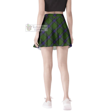 McWilliam Hunting Tartan Women's Plated Mini Skirt Cross Style - Tartan Vibes Clothing