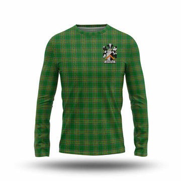 Tartan Vibes Clothing McWorth Irish Clan Tartan Long Sleeve T-Shirt with Coat of Arms