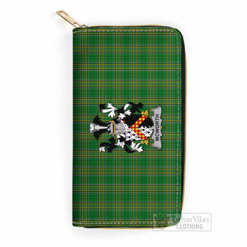 McWorth Irish Clan Tartan Women's Leather Wallet with Coat of Arms