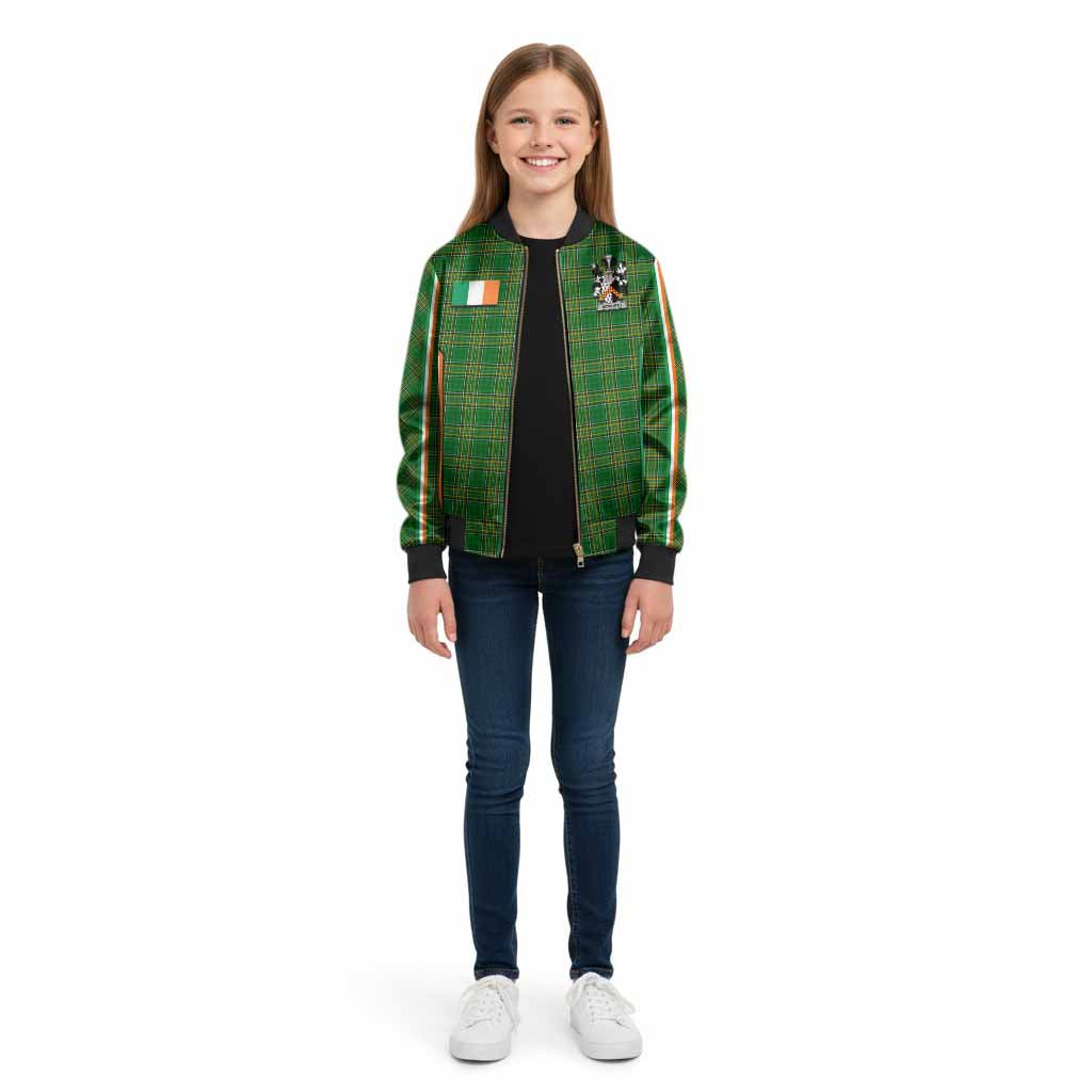McWorth Irish Clan Coat of Arm Tartan Kid Bomber Jacket Flag Style