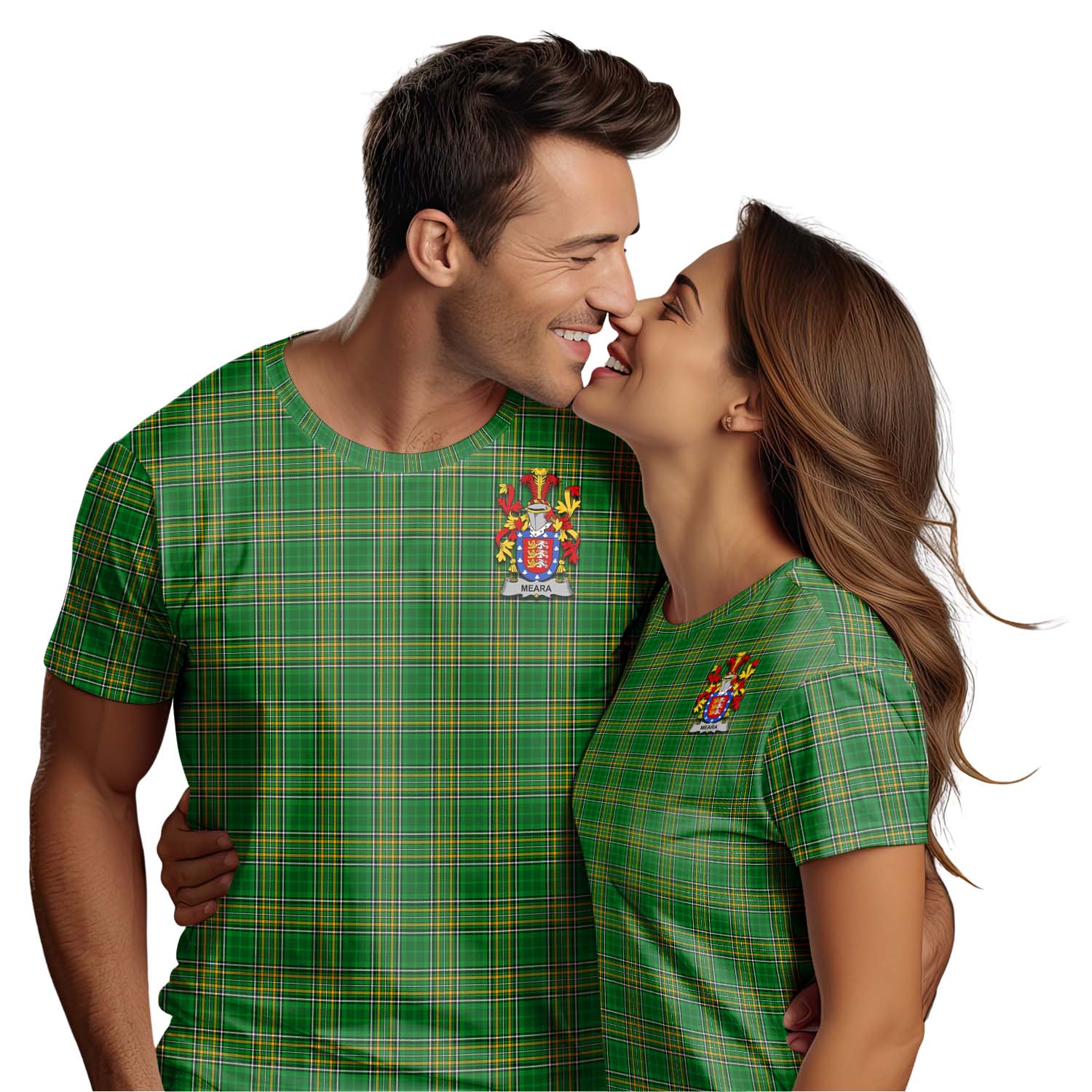 Meara Irish Clan Tartan T-Shirt with Family Seal Women's Shirt - Tartan Vibes Clothing