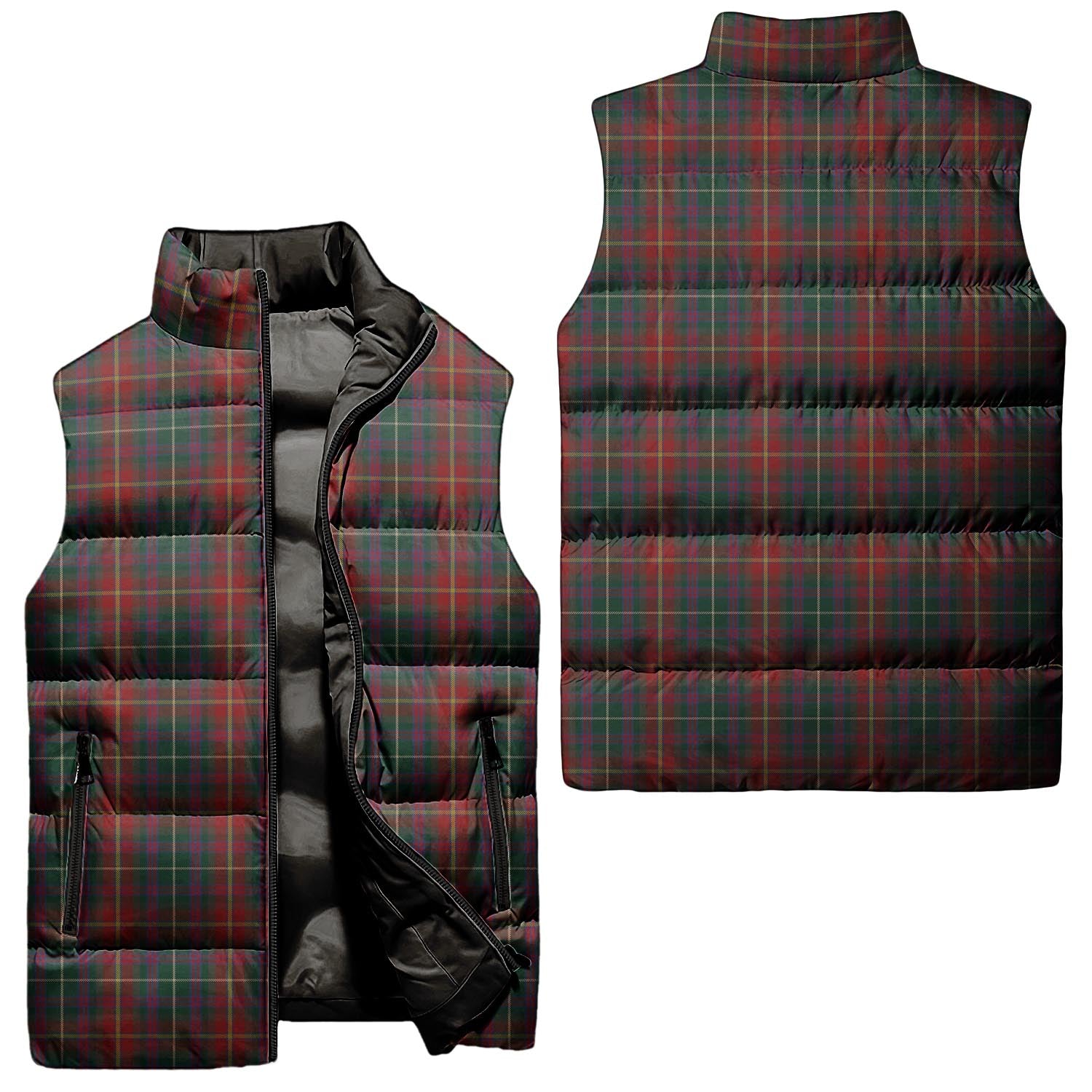 Meath County Ireland Tartan Sleeveless Puffer Jacket Unisex - Tartanvibesclothing
