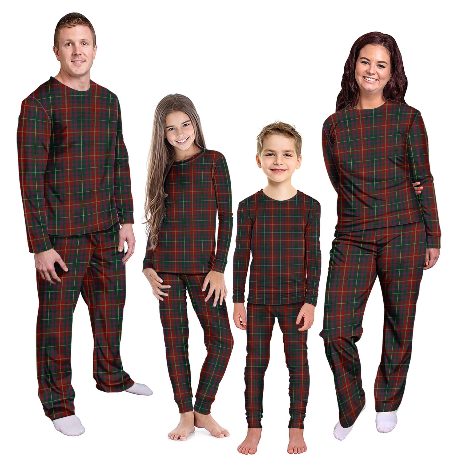 Meath County Ireland Tartan Pajamas Family Set - Tartanvibesclothing