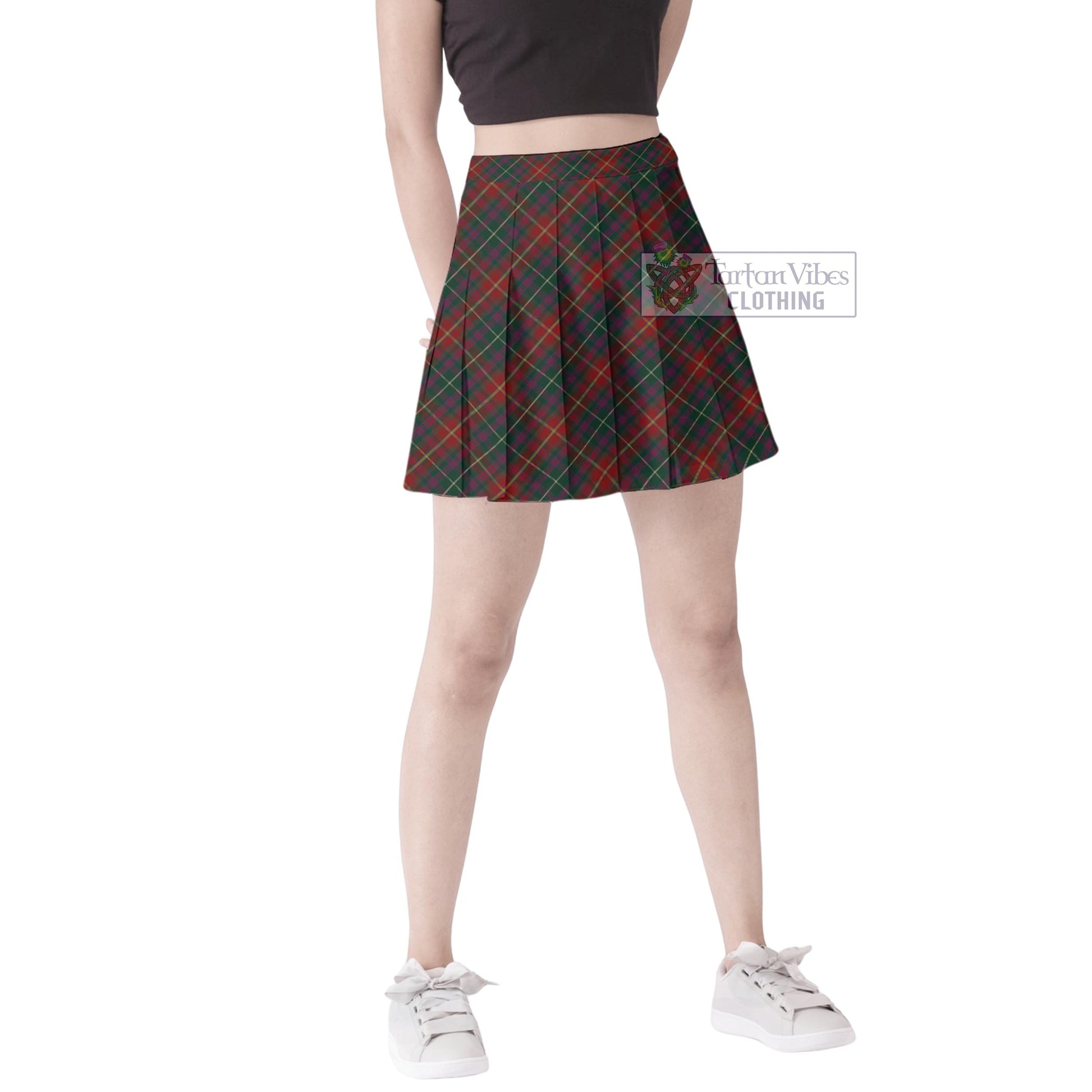 Meath County Ireland Tartan Women's Plated Mini Skirt Cross Style Female - Tartan Vibes Clothing