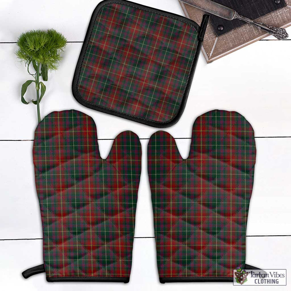 Meath County Ireland Tartan Combo Oven Mitt & Pot-Holder Black - Tartan Vibes Clothing