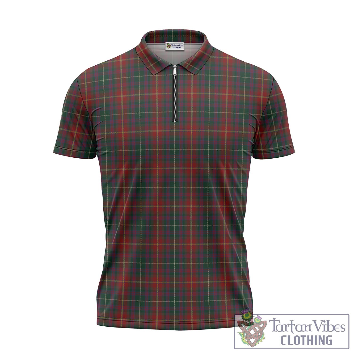 Meath County Ireland Tartan Zipper Polo Shirt - Tartan Vibes Clothing