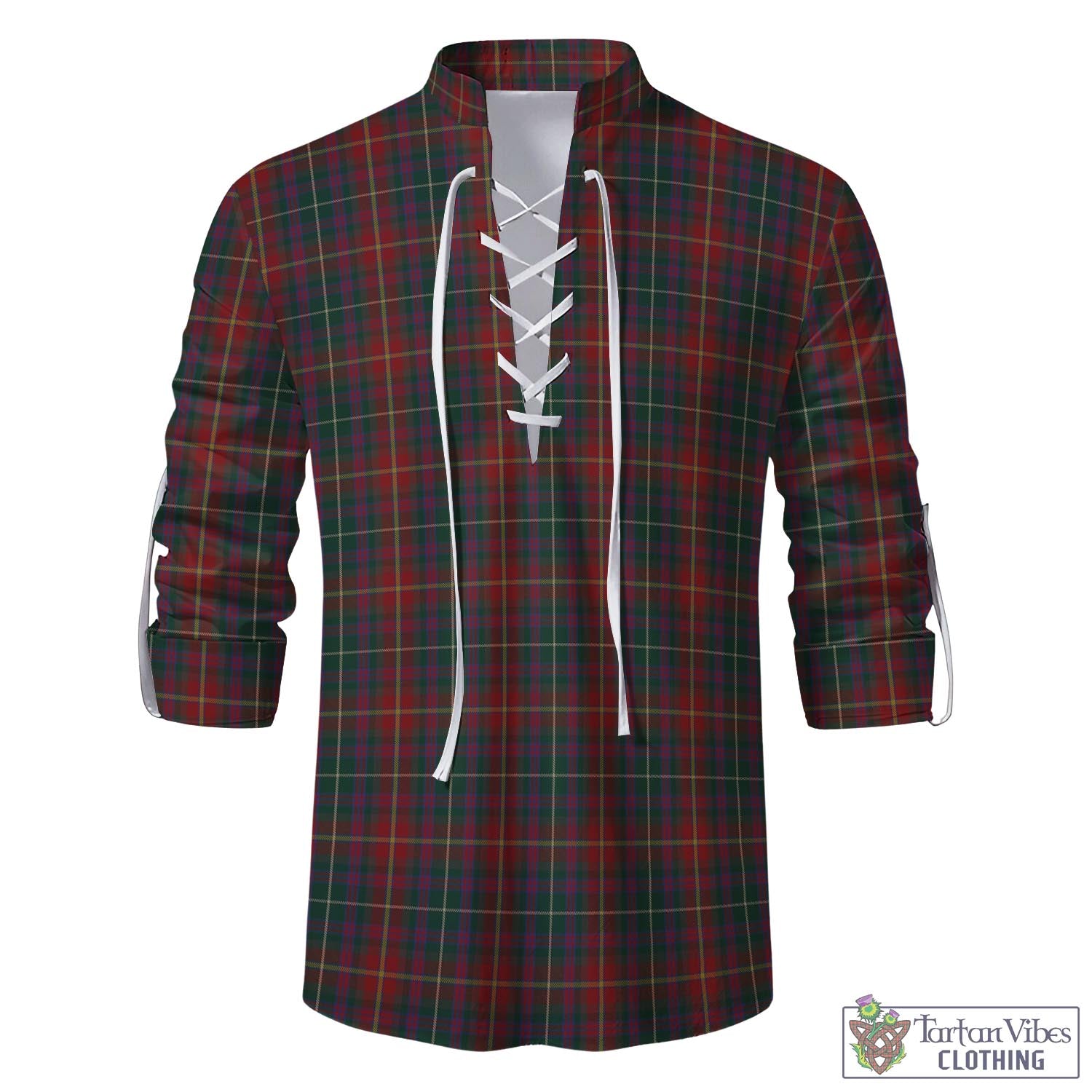 Tartan Vibes Clothing Meath County Ireland Tartan Men's Scottish Traditional Jacobite Ghillie Kilt Shirt