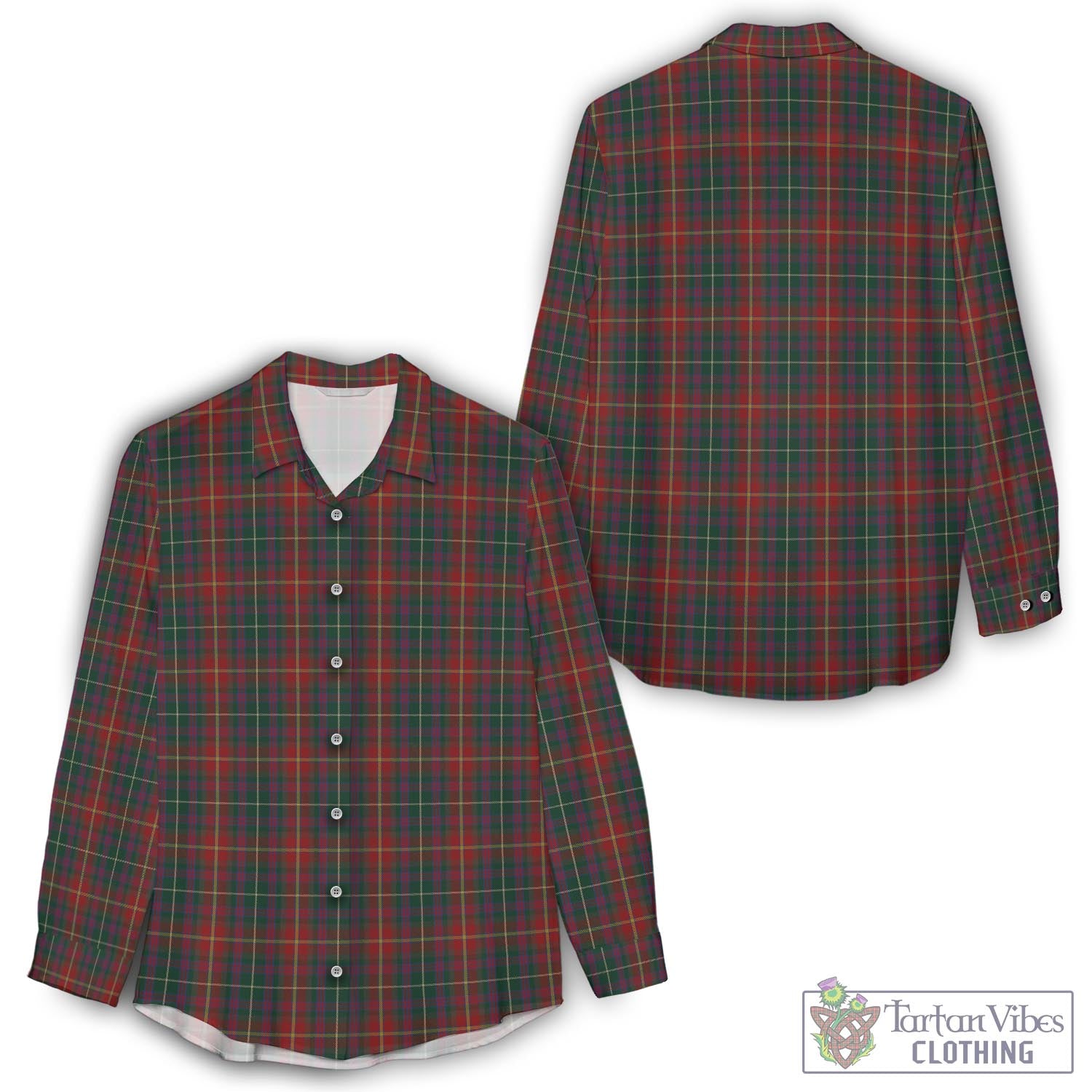 Meath County Ireland Tartan Womens Casual Shirt