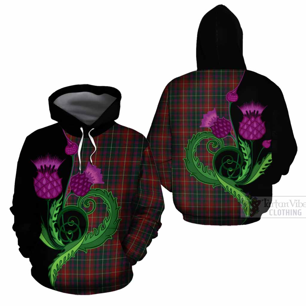 Meath County Ireland Tartan Cotton Hoodie Traditional Scottish Thistle
