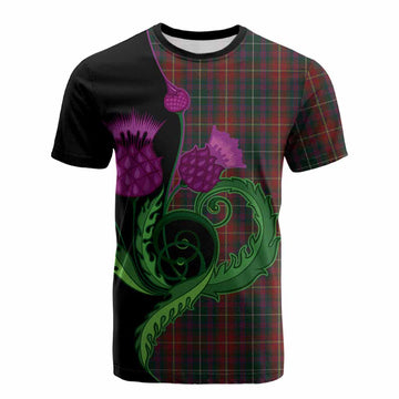 Meath County Ireland Tartan Cotton T-shirt Traditional Scottish Thistle