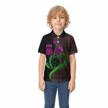 Meath County Ireland Tartan Kid Polo Shirt Traditional Scottish Thistle