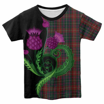 Meath County Ireland Tartan Kid T-shirt Traditional Scottish Thistle