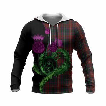 Meath County Ireland Tartan Knitted Hoodie Traditional Scottish Thistle