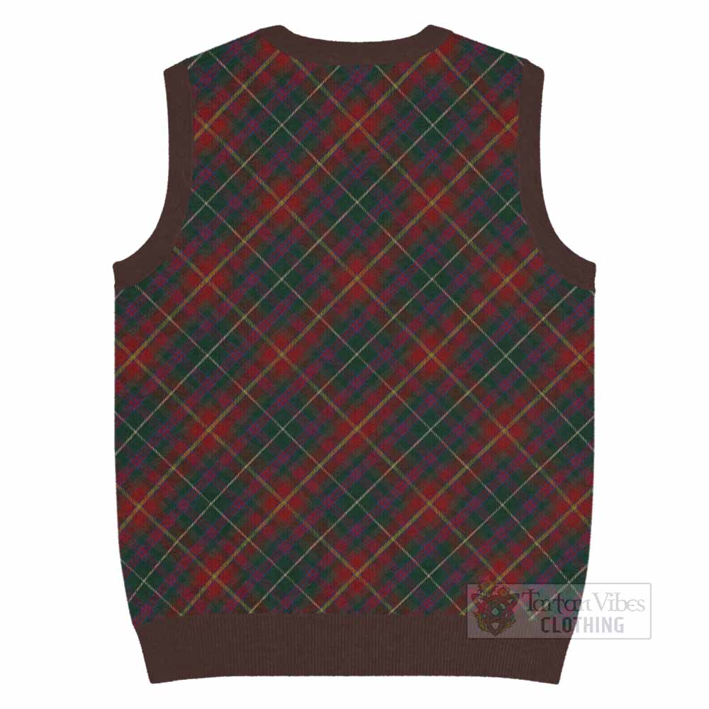 Meath County Ireland Tartan  Knitted V-Neck Vest Cross Style