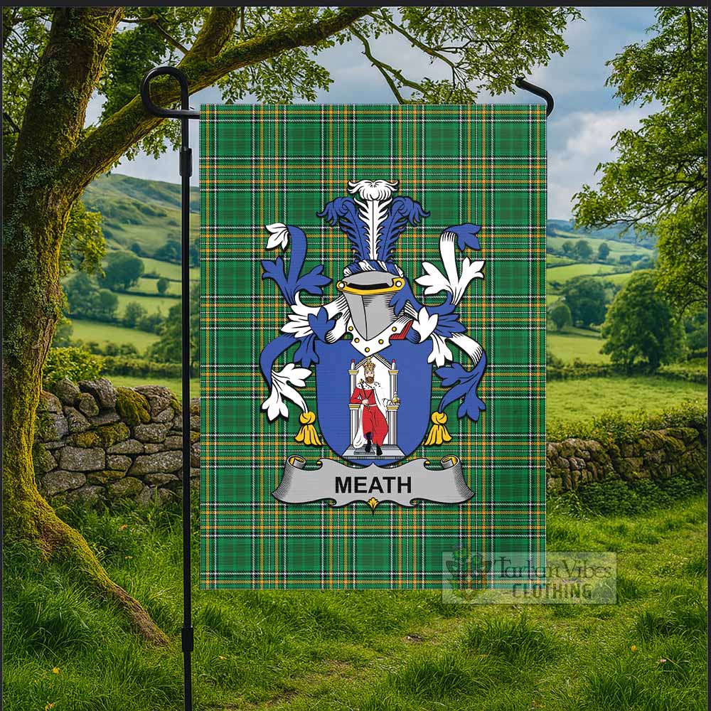 Meath Irish Clan Tartan Flag with Coat of Arms