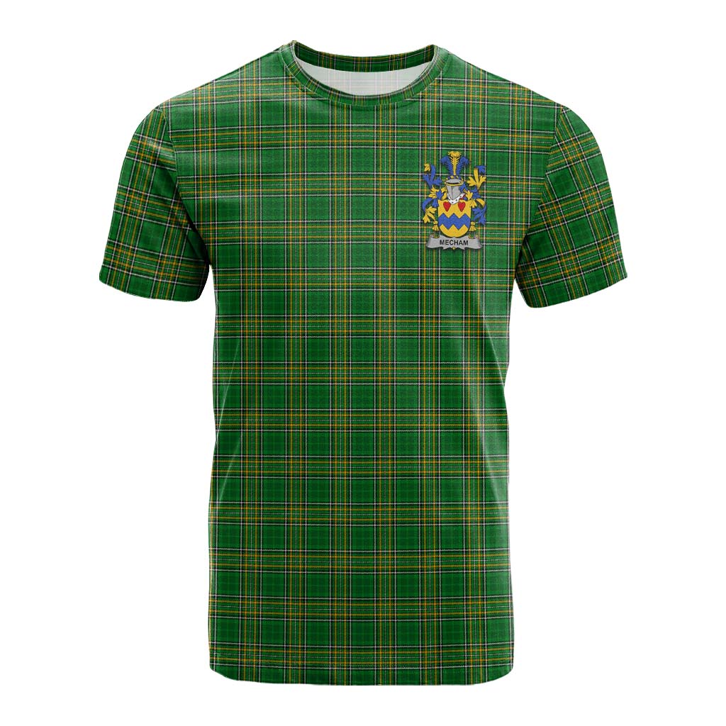 Mecham Irish Clan Tartan Cotton T-shirt with Coat of Arms Kid's Shirt - Tartan Vibes Clothing