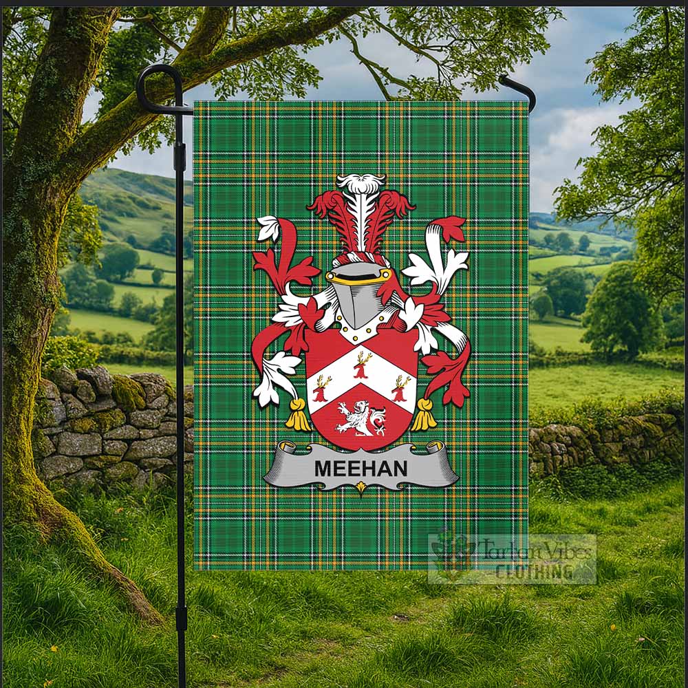 Meehan Irish Clan Tartan Flag with Coat of Arms