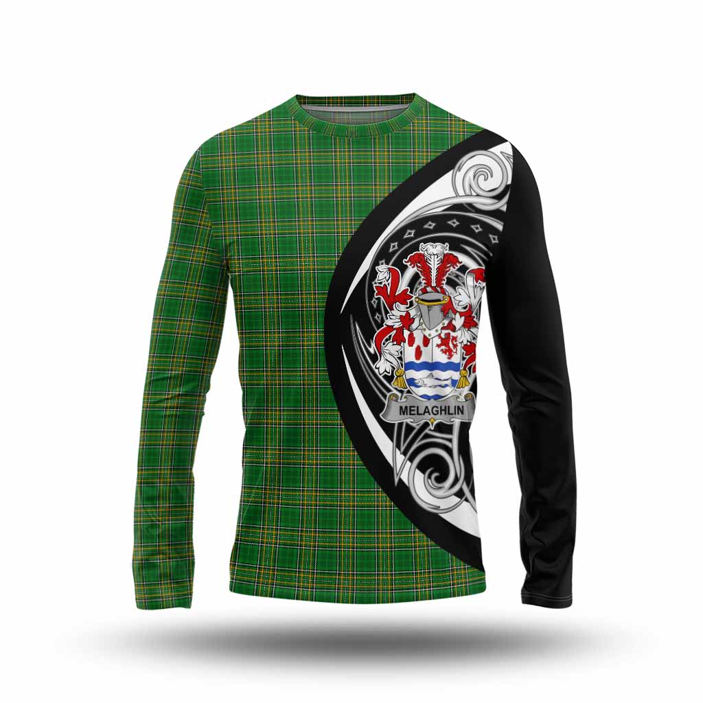 Tartan Vibes Clothing Melaghlin Irish Clan Long Sleeve T-Shirt Celtic Circle Style