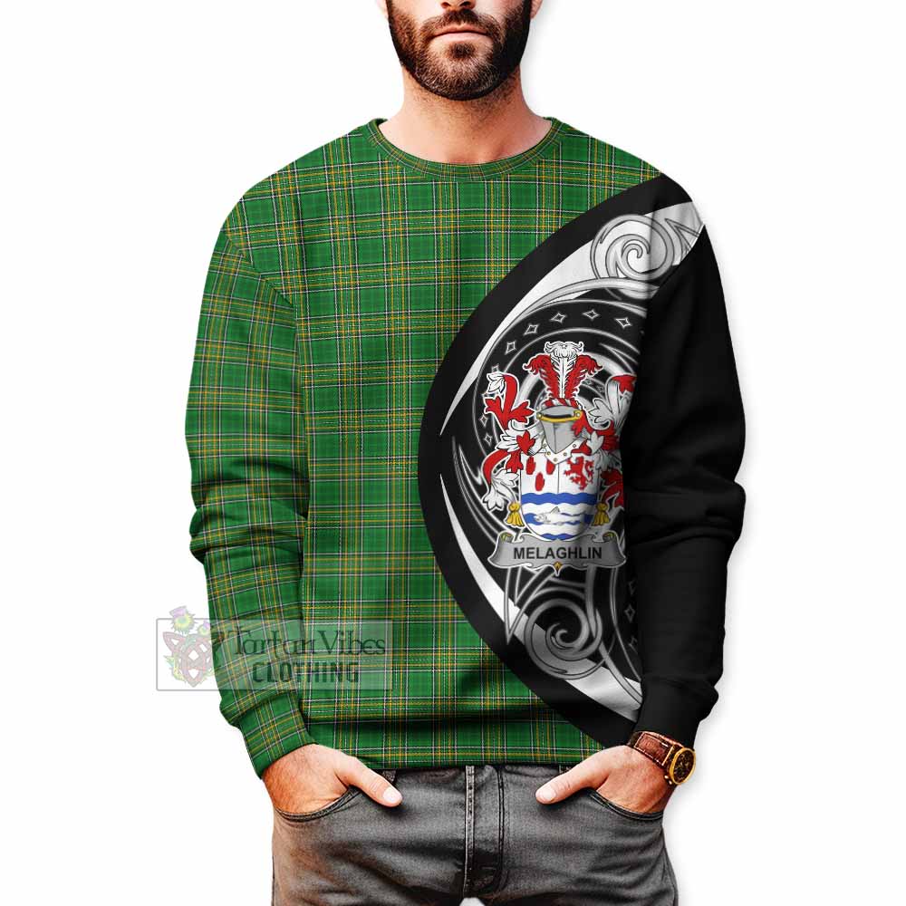 Melaghlin Irish Clan Sweatshirt Celtic Circle Style - Tartan Vibes Clothing