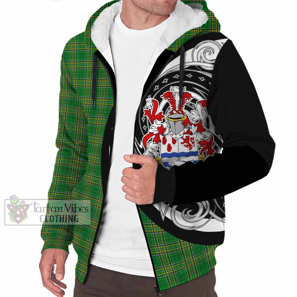 Tartan Vibes Clothing Melaghlin Irish Clan Sherpa Hoodie Celtic Circle Style