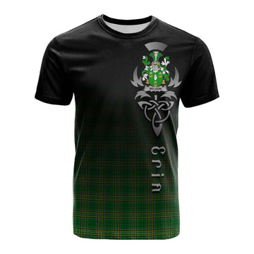 Meldon Irish Clan Cotton T-shirt with Coat of Arms Erin Go Bragh Celtic Inspired