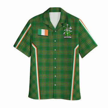 Meldon Irish Clan Coat of Arm Tartan Hawaiian Shirt Flag Style