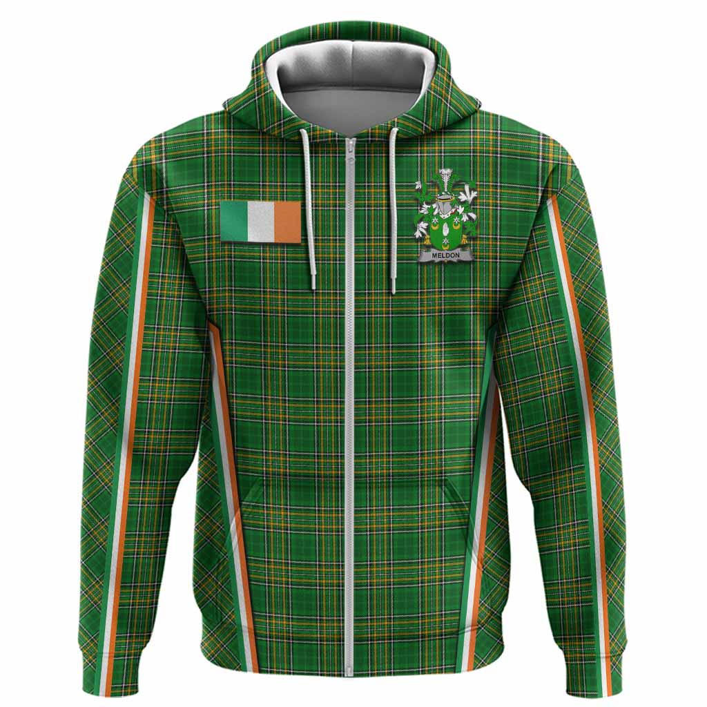 Meldon Irish Clan Coat of Arm Tartan Hoodie Flag Style