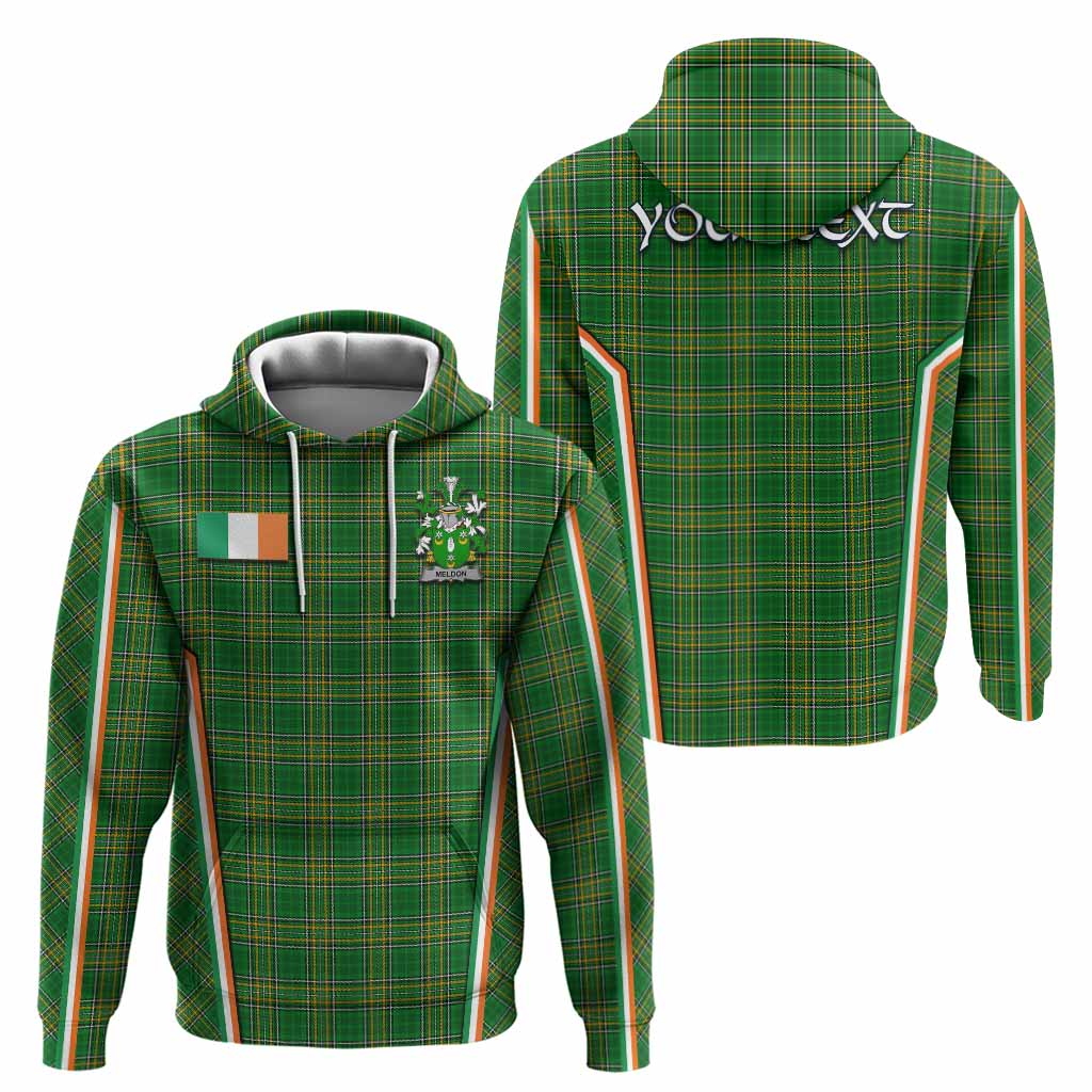 Meldon Irish Clan Coat of Arm Tartan Hoodie Flag Style