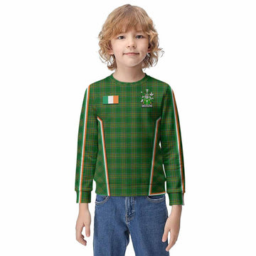 Meldon Irish Clan Coat of Arm Tartan Kid Knitted Sweatshirt Flag Style