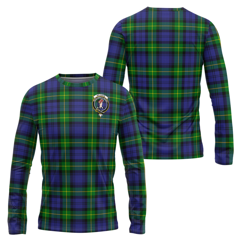 Meldrum Tartan Long Sleeve T-Shirt with Family Crest Unisex - Tartan Vibes Clothing