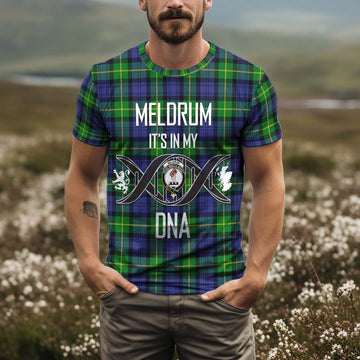 Meldrum Tartan T-Shirt with Family Crest DNA In Me Style Kid's Shirt - Tartan Vibes Clothing