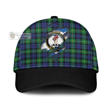Meldrum Tartan Classic Cap with Family Crest In Me Style