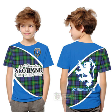 Meldrum Family Crest Tartan Kid T-Shirt Celebrate Saint Andrew's Day in Style Youth XL Size14 - Tartan Vibes Clothing
