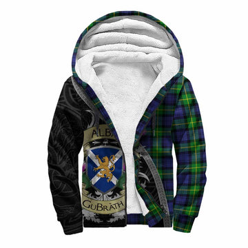 Meldrum Tartan Family Crest Sherpa Hoodie Lion Rampant Royal Thistle Shield Celtic Inspired Unisex S - Tartan Vibes Clothing