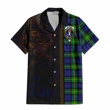 Meldrum Tartan Family Crest Hawaiian Shirt Alba Gu Brath Be Brave Lion Ancient Style Kid - Tartan Vibes Clothing
