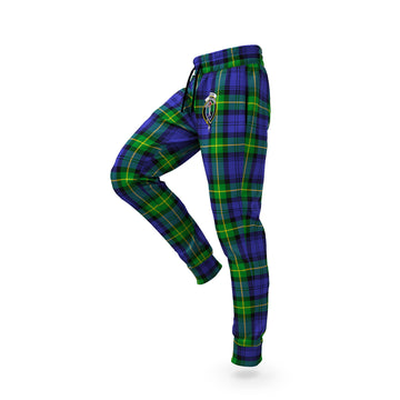 Meldrum Tartan Joggers Pants with Family Crest