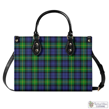 Meldrum Tartan Luxury Leather Handbags L - Tartan Vibes Clothing