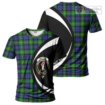 Meldrum Tartan T-Shirt with Family Crest Circle Style Kid's Shirt - Tartan Vibes Clothing