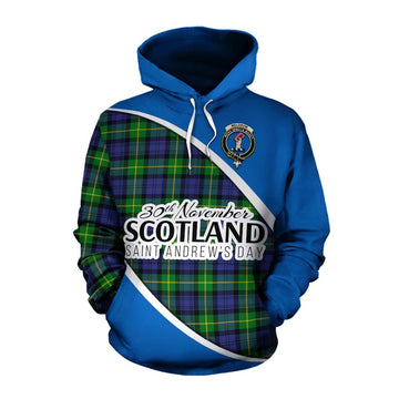 Meldrum Family Crest Tartan Cotton Hoodie Celebrate Saint Andrew's Day in Style Pullover Hoodie XS - Tartan Vibes Clothing