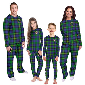 Meldrum Tartan Pajamas Family Set with Family Crest Kid - Tartan Vibes Clothing